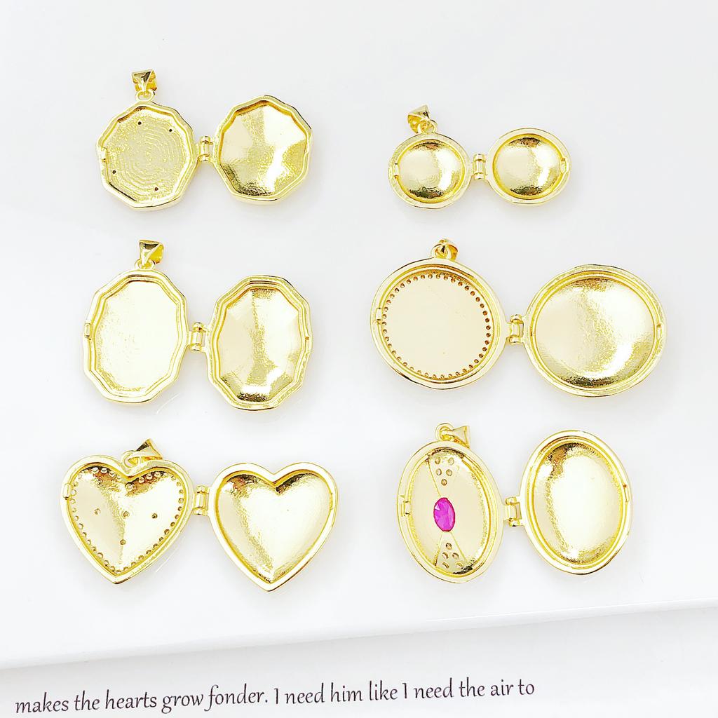 Openable Colorful Tulip Oval Photo Box Necklace Women's Gold Plated Chain Cute Flower Pendant Necklaces Trendy Jewelry For Girls