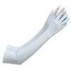 Unisex UV Protection Ice Silk Sleeves: Summer Two-Finger Gloves for Cycling, Fishing, and Takeout, Extended Thin Design