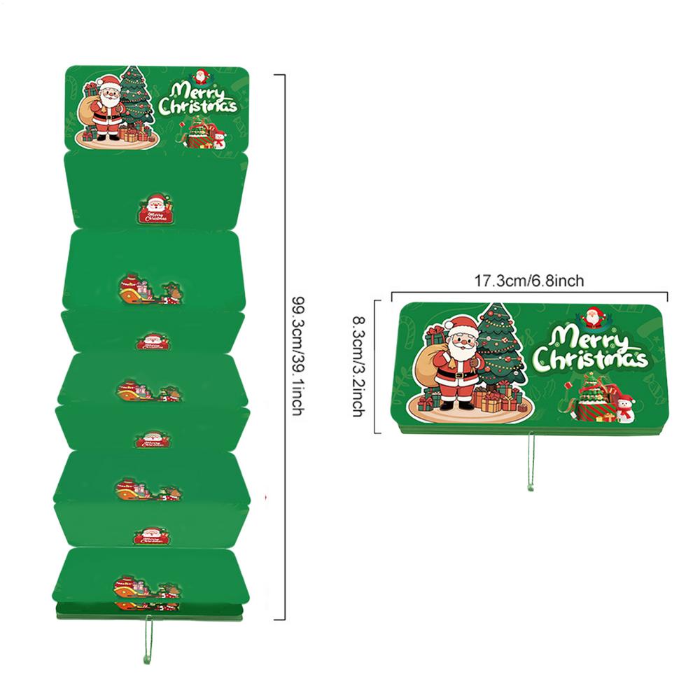 Santa Claus Christmas Money Card Envelope Red Lucky Folding Banknote Card Christmas Cash Envelope with Money Clip Christmas Gift