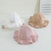 Pleated Baby Sunhat Flower Toddle Fisherman Hat Soft Infant Bucket Hat  Boy