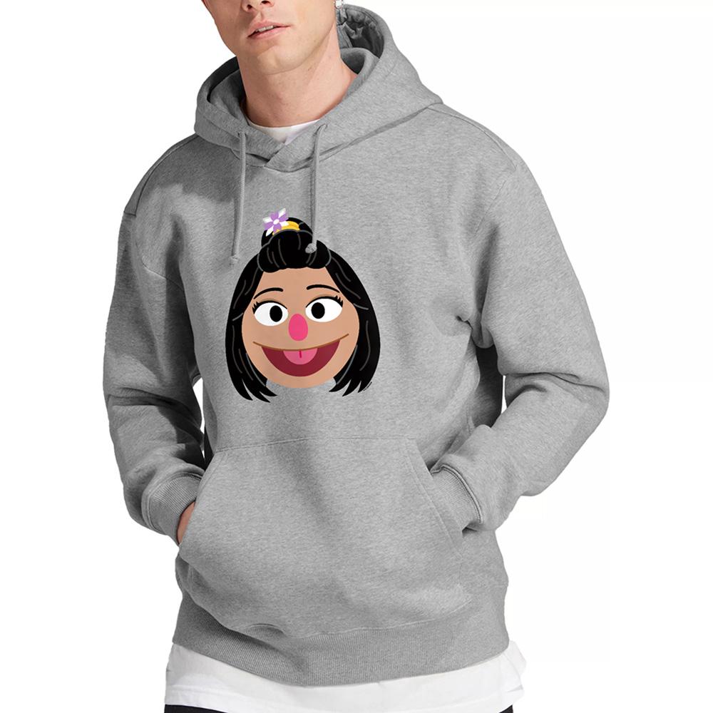 Sesame Street Unisex Adult Ji-Young Face Heather Hoodie