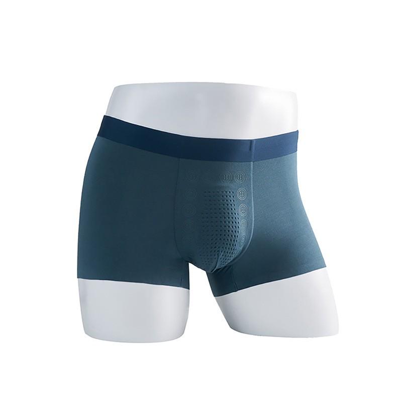 Youth Seamless Breathable Ice Silk Boxer Briefs - Skin-friendly, Antibacterial Nylon Underwear L