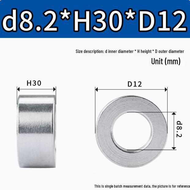 M8M10 Aluminum Alloy Thickened Round Hollow Spacer Sleeve