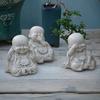 Monks Decor Figurines No See No Hear No Speak  Resin Home Garden Ornament Zen Style Indoor Outdoor Desktop Decor Statue Gift