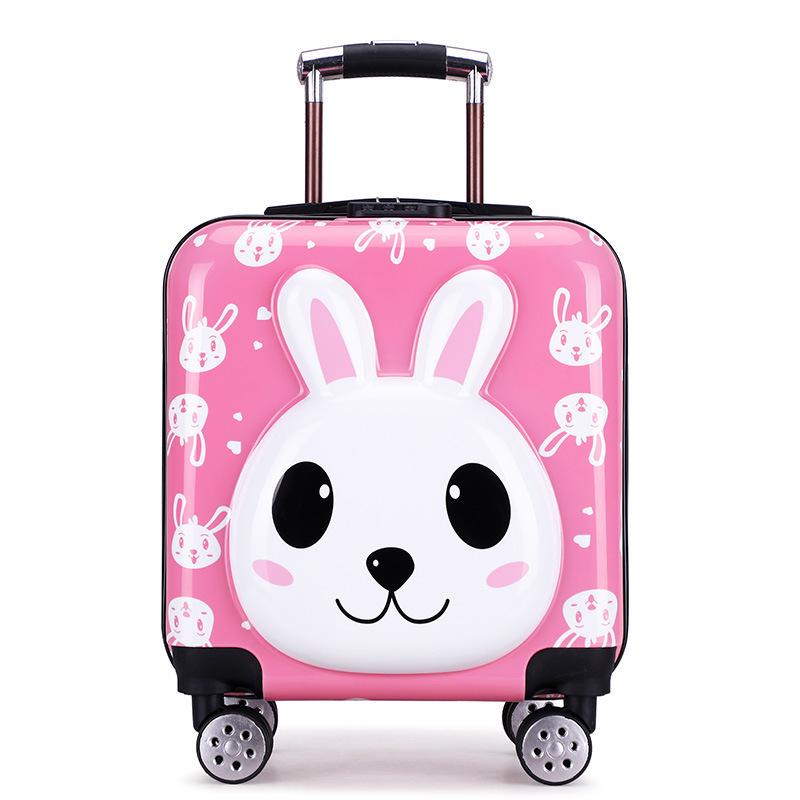 Children's Cartoon Trolley Suitcase with Universal Wheels - Ideal for Boys and Girls