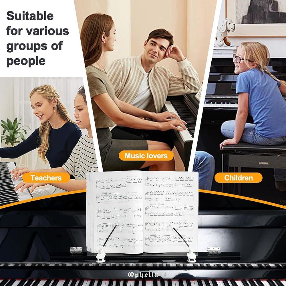 Adjustable Piano Page Holder Piano Accessories Music Binders Portable Music Stand