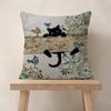Fodera per Cuscino Gatto Camera da Letto Verde Artistico e Fodera per Cuscino Divano Decorazione Stanza Casa Regalo per Bambini