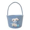Cartoon Rabbit Storage Basket Soft Cotton Rope Organizer Rabbit Decoration Basket Lightweight Easter Gift Bag For Living Room