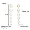 Simple Long Dangle Pearl Ball Drop Earrings For Women Girls Wedding Party Fashion Jewelry Beautiful Gift