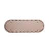 Handmade Woven PU Crossgrain Oval Bag Base, 30x10cm