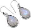 925 Sterling Solid Silver Moonstone Gemstone Handmade Dangle Earring Jewelry Gift For Her