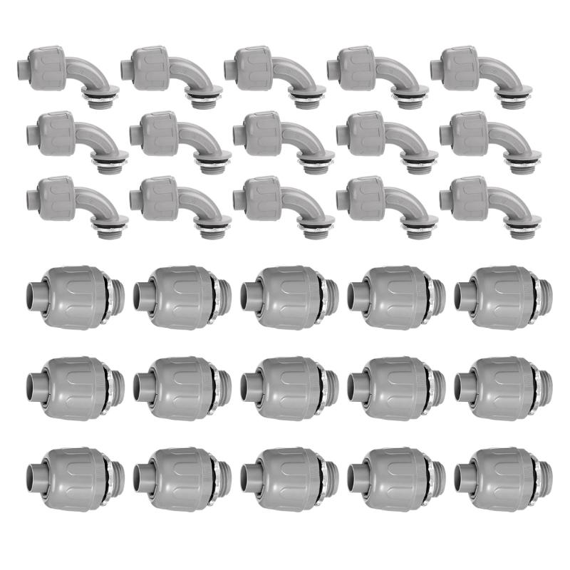 

Герметичні з єднувачі для труб ПВХ, фітинги для гнучких труб, електричні з єднувачі для труб, 30 шт. для зовнішньої електропроводки