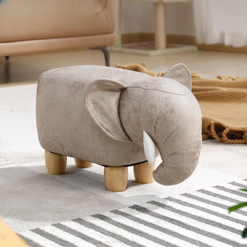 Minimalist Creative Animal Wooden Stool Portable Small Chair Modern Casual Cartoon Furniture for Household