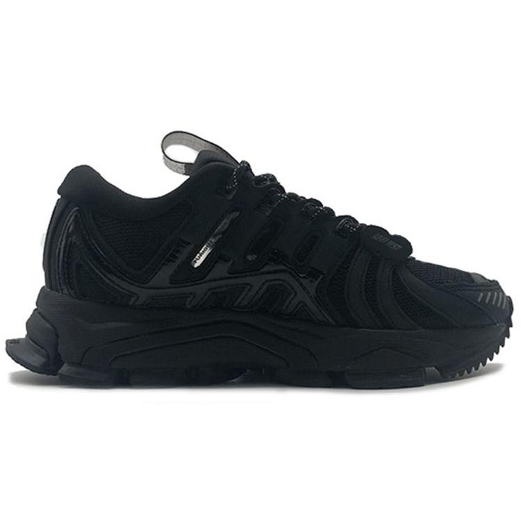 Li Ning Cushioning Slip Resistant Low Top Running Shoes Men's Black ARZP007-5