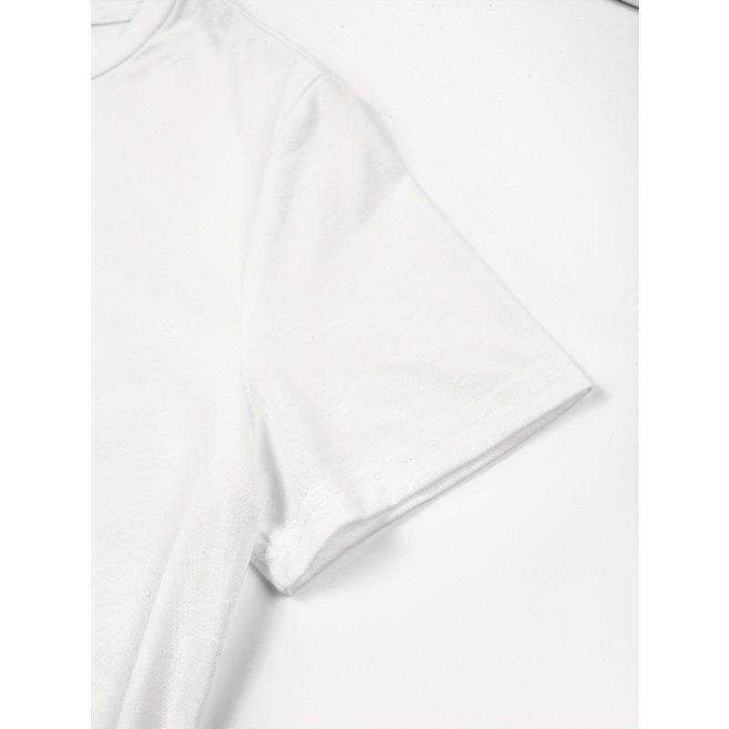 Europäische Größen Herrenmode Bedrucktes T-Shirt, Einfacher Vitalitäts-Druck, Bequem und Atmungsaktiv, ein Must-Have Klassiker im Sommer