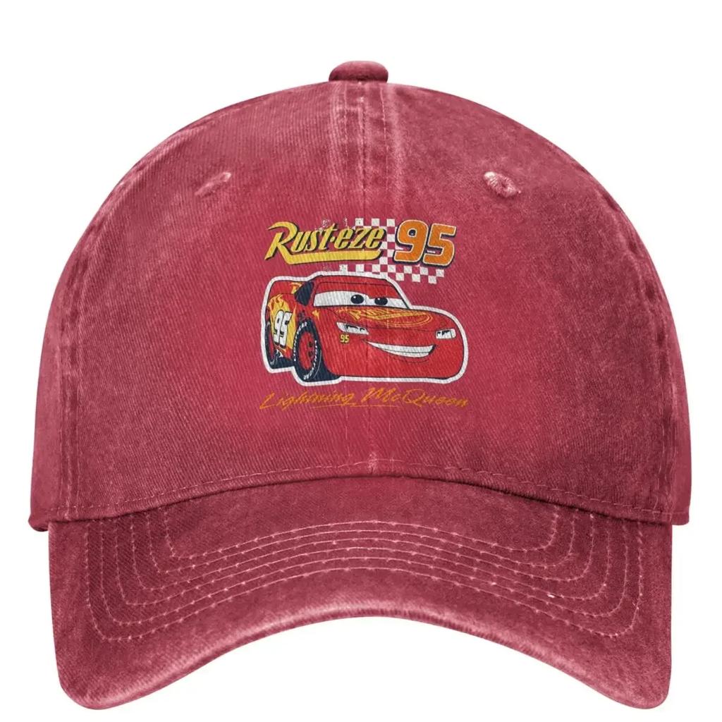 Lightning McQueen Baseball Cap Cartoon Red Car Fashion Women Unisex Trucker Hat Sunscreen Kpop Rock Baseball Caps Gift