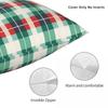 Pillow Case Plaid & Holiday Christmas Polyester Pillow Cover Cute Funny Cushion Cover Custom Pillowcases Chair Sofa Home