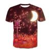 Summer Sports 3D Digital Printing Pumpkin Lantern Series Theme T-shirt Men's Short Sleeve