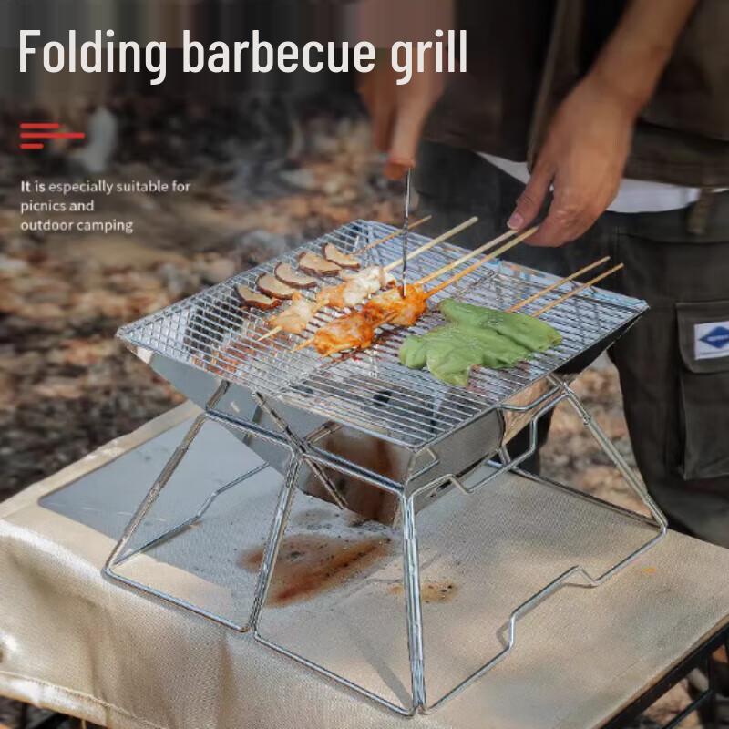 Outdoor Foldable Stainless Steel Charcoal Grill
