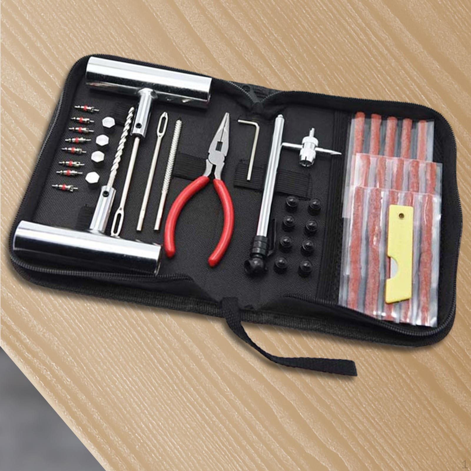 

Набор для ремонта автомобильных шин, портативный инструмент для замены прокола спущенной шины, универсальный для автофургона