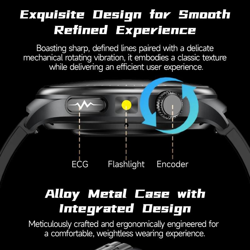 2026 New ECG Organs Smart Watch Viscera Monitor Clock Men Blood Lipids Uric Acid Body Analysis BP Flashlight Bluetooth Call Sport Smartwatch