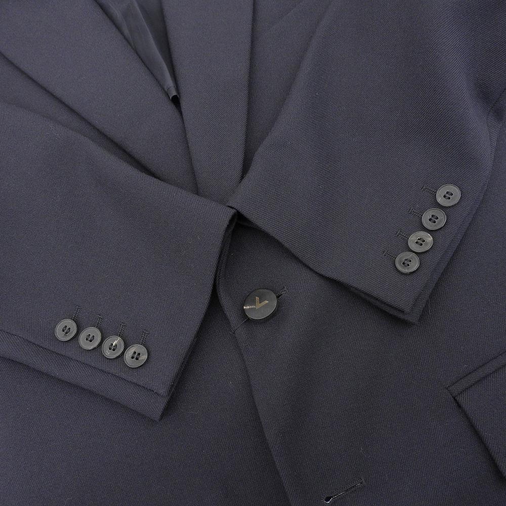 VALENTINO Men's Navy Peak Lapel Tailored Jacket, Size 48 (PV3NA05P4D3) Jacket 48 NavyUsed