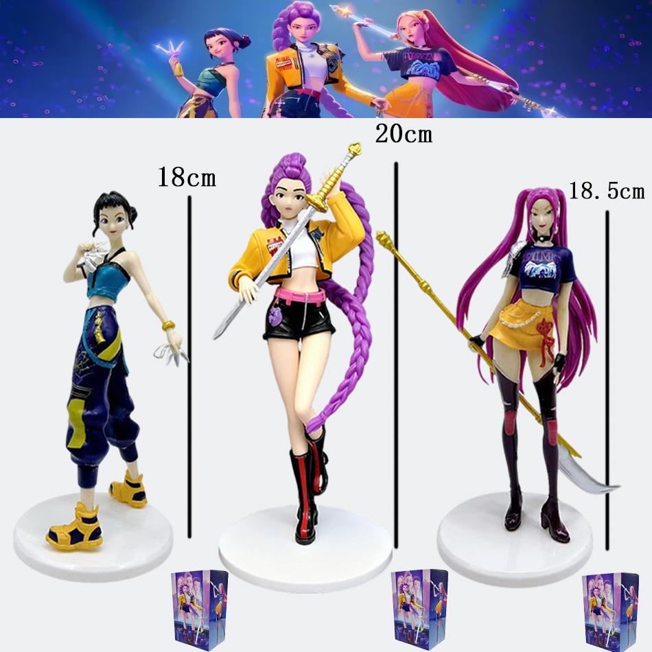 NEU Kpop Dämonenjäger Puppen Spielzeug Rumi Mira Zoey Actionfigur Spielzeug Schöne Prinzessin Mädchen Plastikspielzeug für Mädchen
