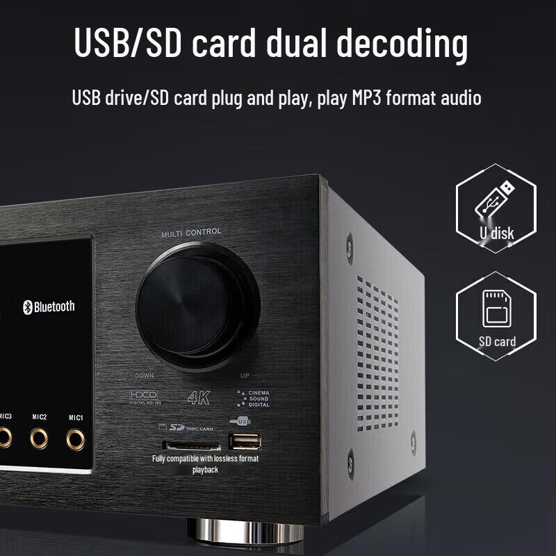 SANSUI 5.1 Channel Home KTV Power Amplifier CN Plug (adapter Included)