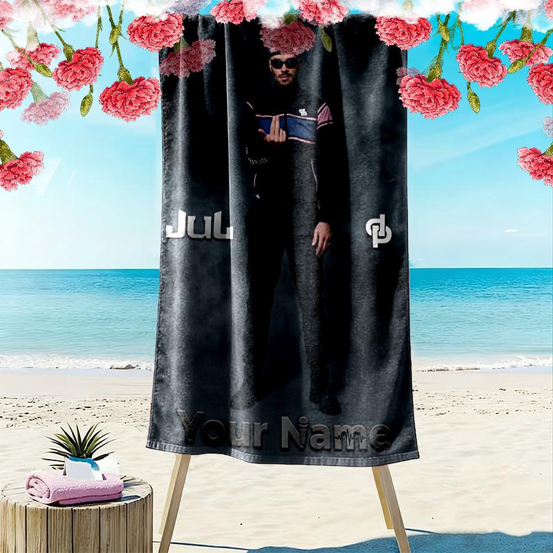 Name Custom Jul album Print Beach Towel, Large Soft Quick Dry Towel for Beach Camping Swimming