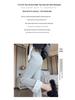 Women's Fleece-Lined Micro-Flared Grey Tall Sports Yoga Pants - 2024 Autumn/Winter Collection