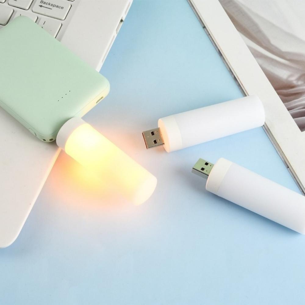 5Pcs Small USB Plug Lamp LED Night Light Computer Mobile Power Charging Mini Book Lamps LED Eye Protection Square Reading Light