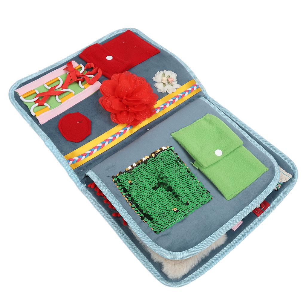 Fidget Book Versatile Anxiety Relief Soft Sturdy Fidget Blanket for Elderly Dementia Autism