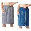 Men Bath Towel Absorbent Quick Dry Bath Wrap Towel with Secure Buckle And Pocket for Gym Spa Sauna Shower