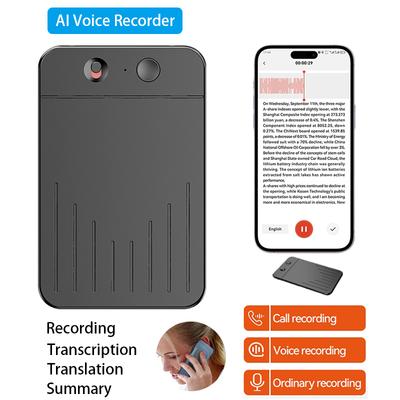 A3v AI Voice Recorder Transcribe & Summarization with ChatGPT Audio Recorder AI Notetaking Device for Lecture Meeting Call Interview
