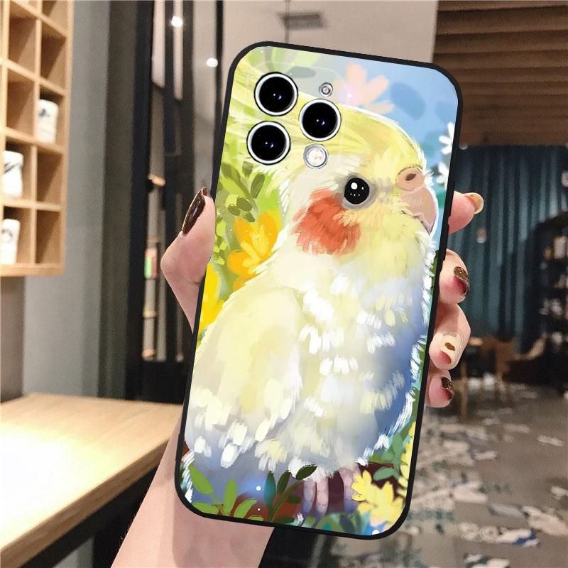 

Phone Case Carcasa Funda For iPhone 17 Pro Max 17 Air 16 15 14 13 Pro Max 15 16 Pro 15Plus Cockatiel bird iPhone 17Pro