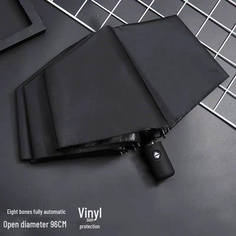 Large Size Automatic Folding Umbrella with Black Glue Sunshade for Sun and Rain