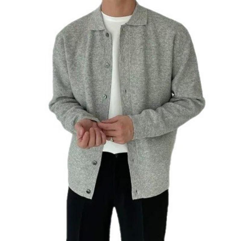 Men S Casual Loose Lapel Long Sleeve Knit Cardigan For Autumn Winter