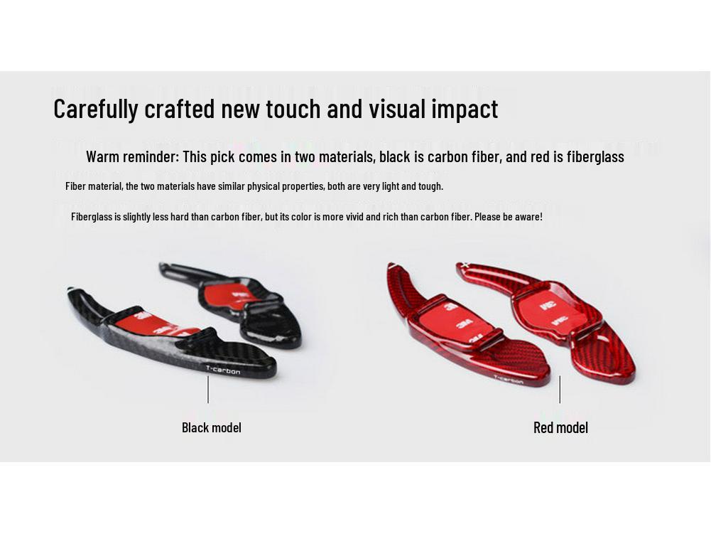Real Carbon Fiber T-Carbon Steering Wheel Paddles for VW Golf 6, Scirocco, Magotan, Tiguan GTI