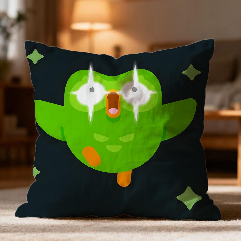 Popular D-DDuolingo Cushion Cover Soft Washable Pillow Case Multi-Scene for Couch Bed Travel Office Use