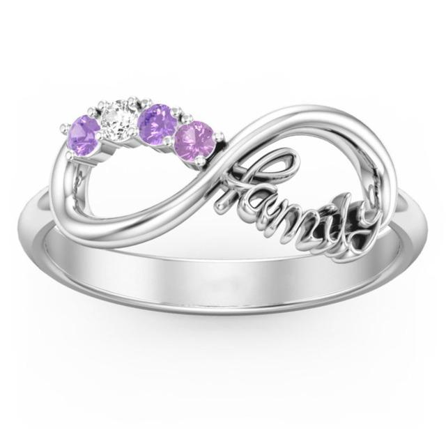 New Letter "family" Silver Color Ring for Women Delicate Finger Accessories Anniversary Gift Daily Wear Party Fashion Jewelry