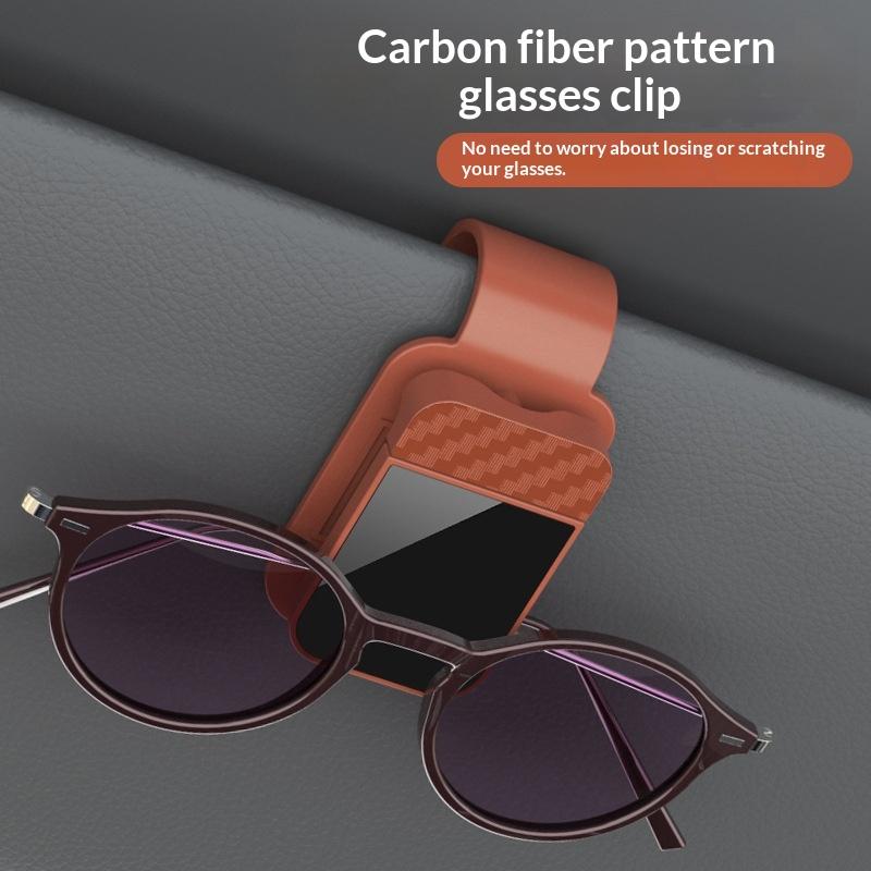 Car Sun Visor Sunglasses Clip Holder Stable Eyeglasses Hanger Card Ticket Organizer Interior Storage Clip Car Accessories