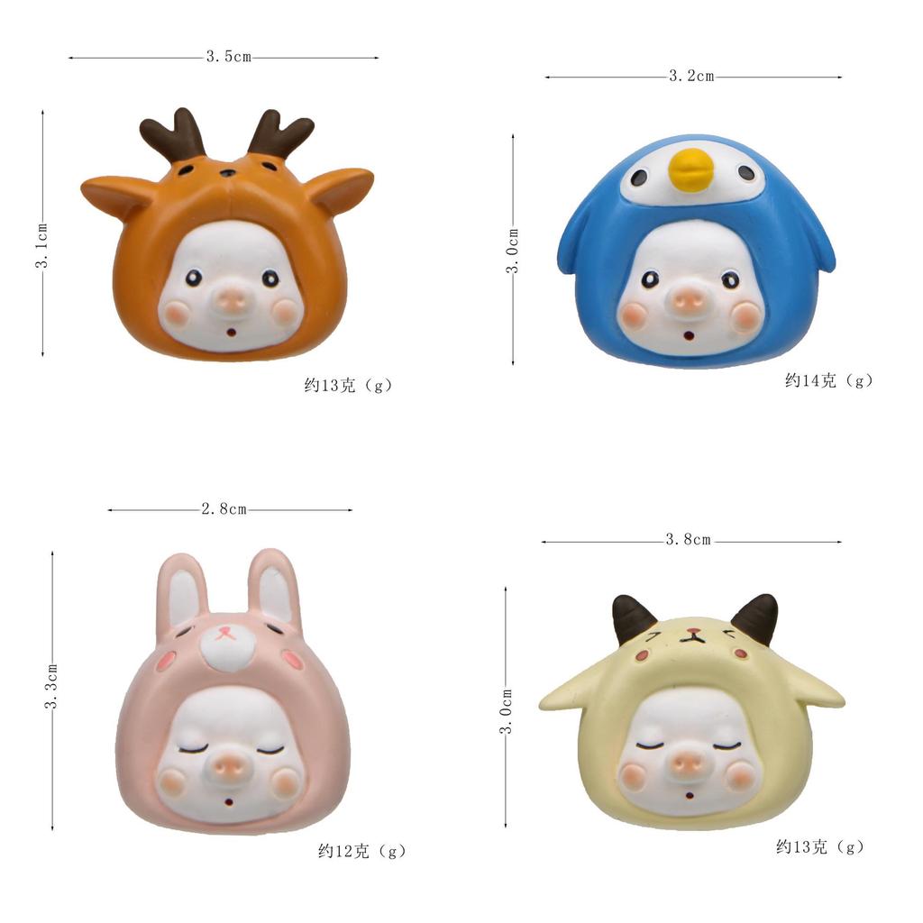Penguin Jenny Pig Cartoon Resin Magnet Clips For Refrigerator Decor And Gift Giving