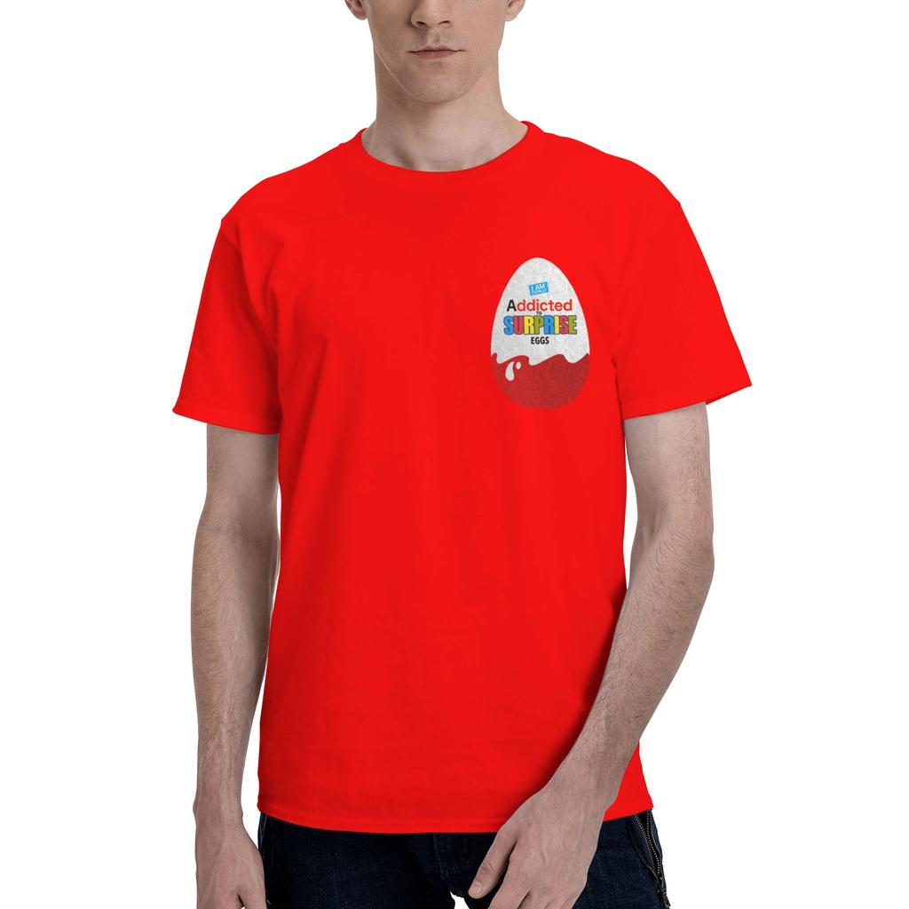 Surprise Unisexs T Shirts Kinder Egg Funny Tees Short Sleeve Crew Neck Cotton Adult Clothing Tshirt
