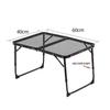 Portable Adjustable Aluminum Camping Table with Folding Iron Mesh