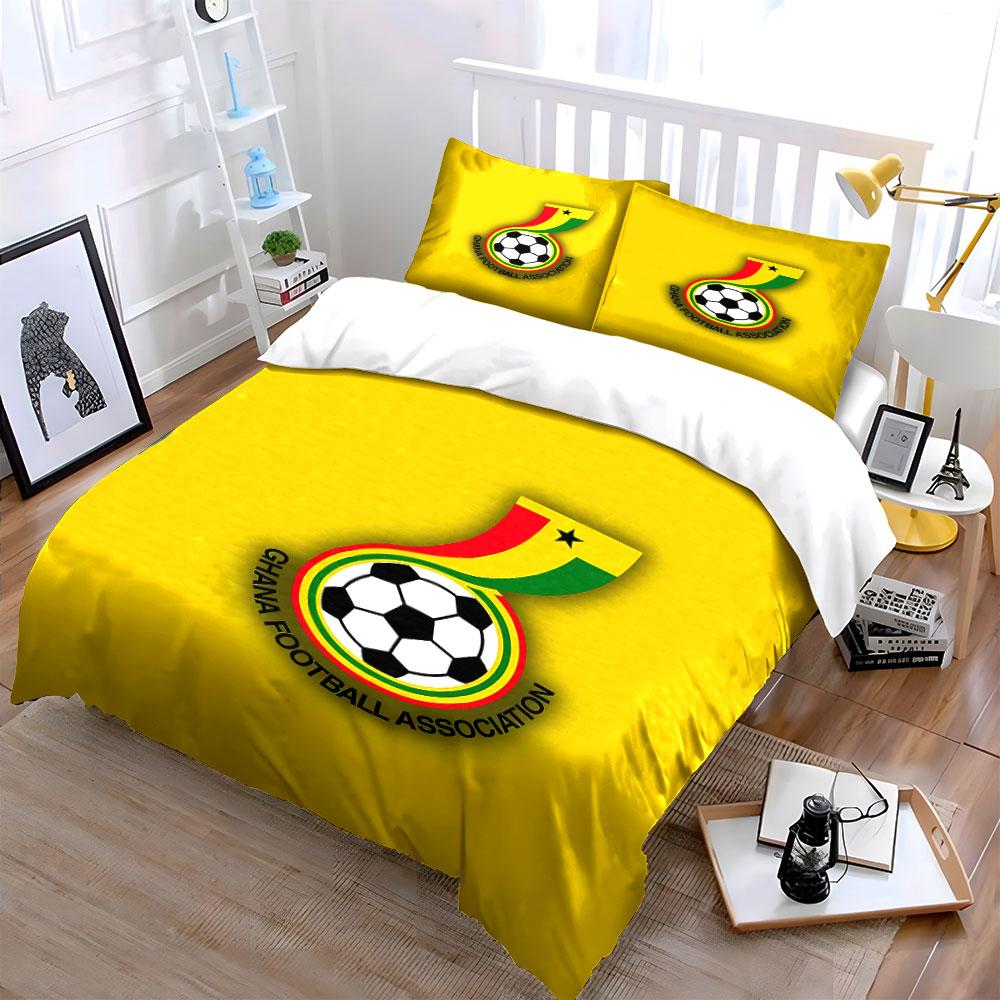Ghana Football Bedding Set Bedding Duvet Cover Set Duvet Cover Pillowcases (1 * Duvet Cover 2 * Pillowcases, without duvet insert)