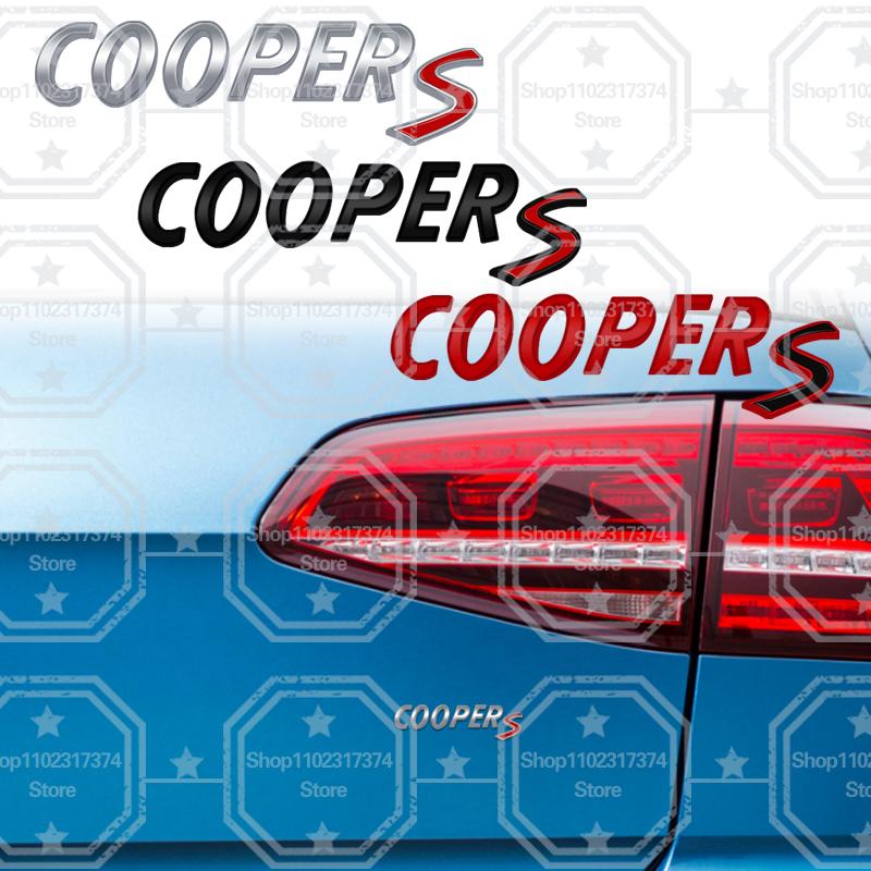 3D S SD Emblem Metal Car Side Badge Decoration Rear Trunk Sticker For Mini Cooper S R56 JCW Clubman Countryman R55 R56 R60 R61