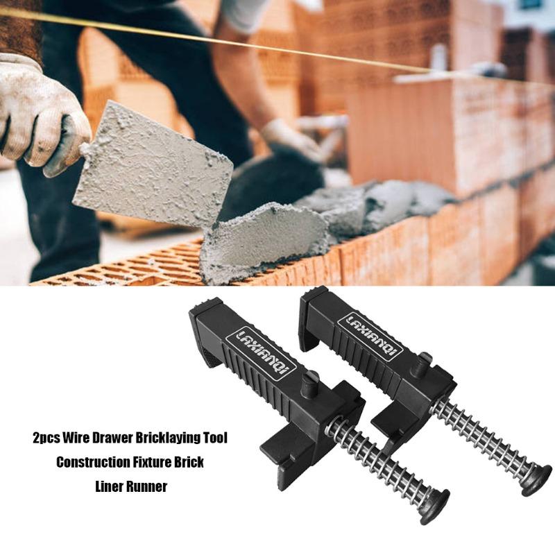 2Pcs Universal Bricklaying Wire Drawer Bricklaying Tool Fixer for Building Construction