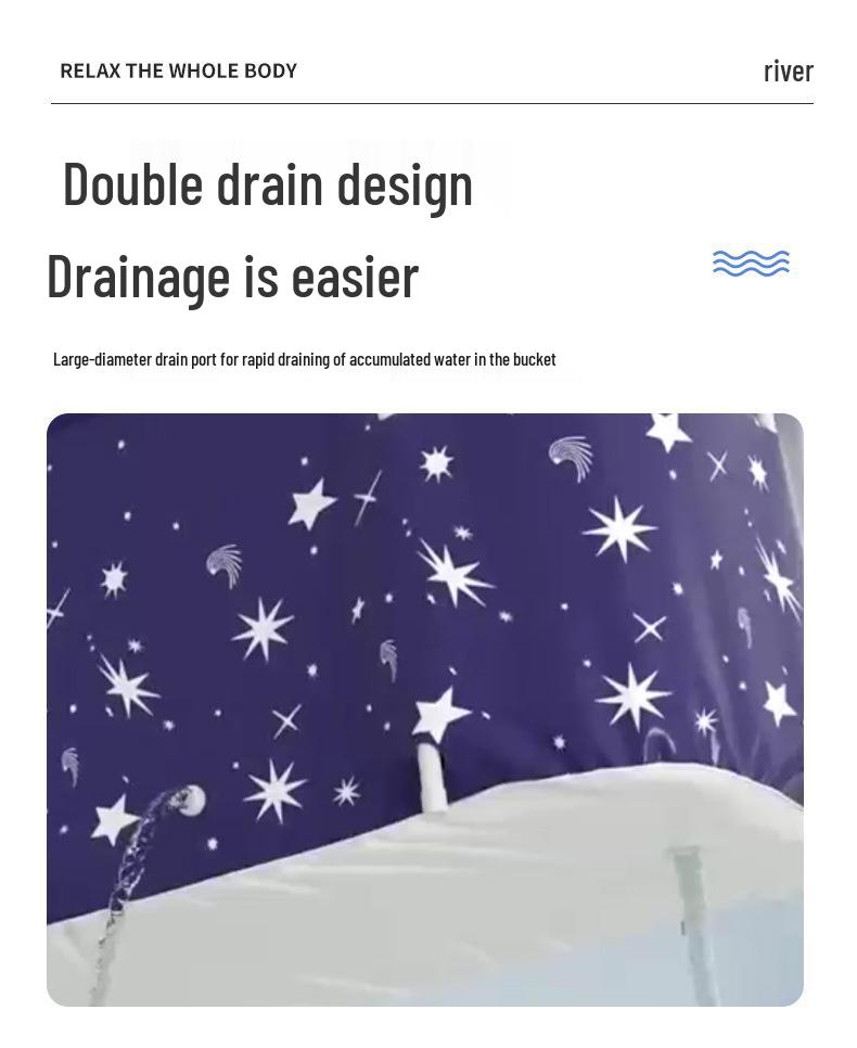 Portable Folding Bathtub for Adults & Children - Full Body Shower Bucket for Autumn/Winter Use