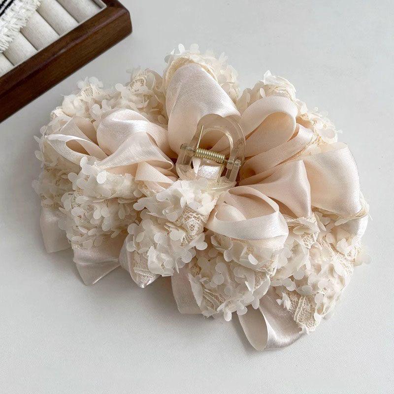 Fairy Flower Bubble Bow Claw Clips – Sweet Princess Style Hair Accessories for Updos