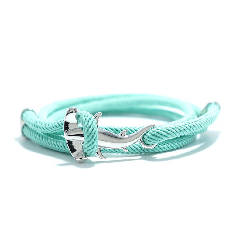 Ocean Animal Shark Bracelet Homme Female Multi-layer Adjustable Charm Braslet Camping Jewelry Beach Accessories Gift For Lovers
